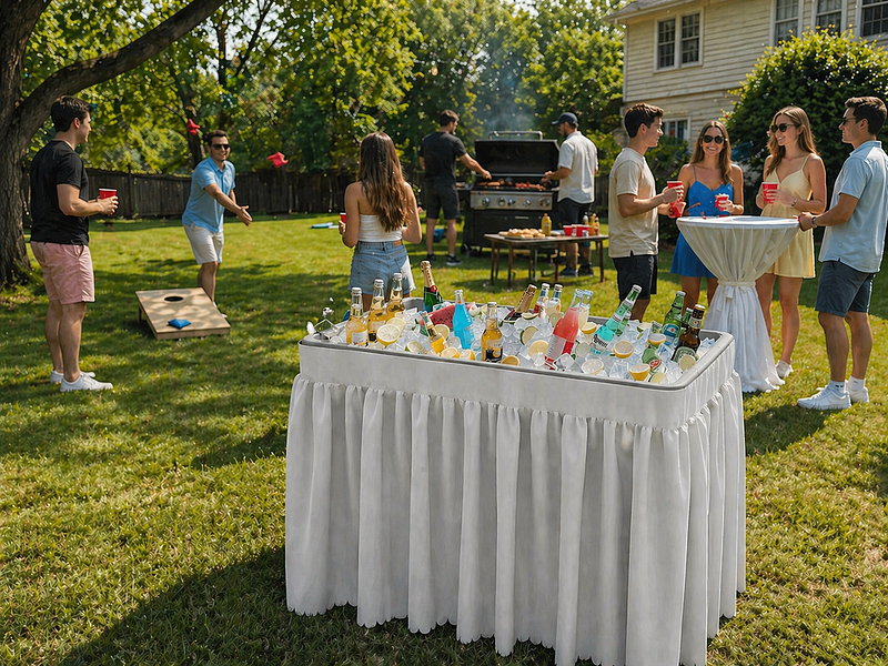 Portable Folding Table for Food and Beverage